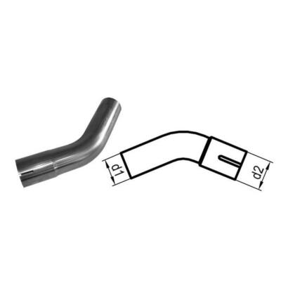 Rohrbogen Auspuff 70mm Edelstahl geglüht 45° geweitet FOX UNI-RB70-45g