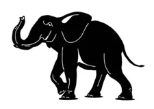 Elephant Black Vinyl Graphic Decal Car Truck Window Laptop Notebook