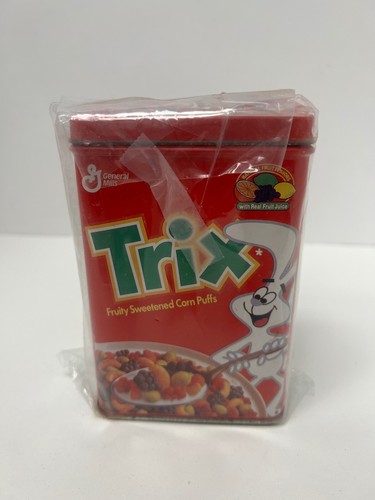 VINTAGE GENERAL MILLS 1995 COLLECTIBLE TIN TRIX RABBIT CEREAL BOX - Picture 5 of 13