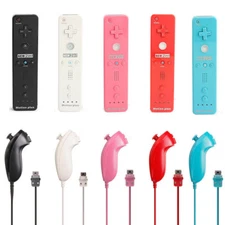 2in1 Built in Motion Plus Remote Game Controller+Nunchuck For Wii&Wii U Console