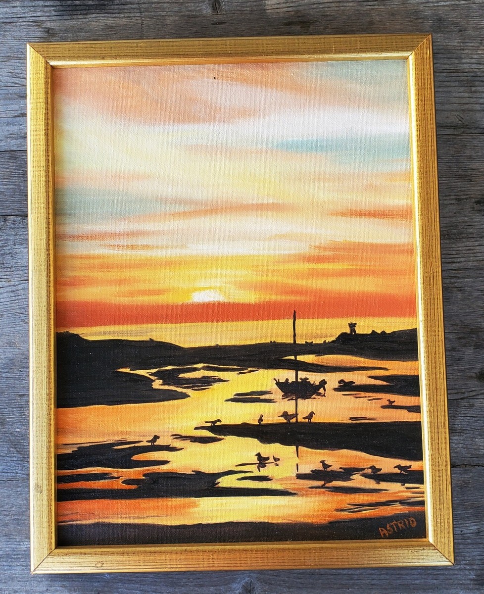 Vintage 1974 Oil Painting 