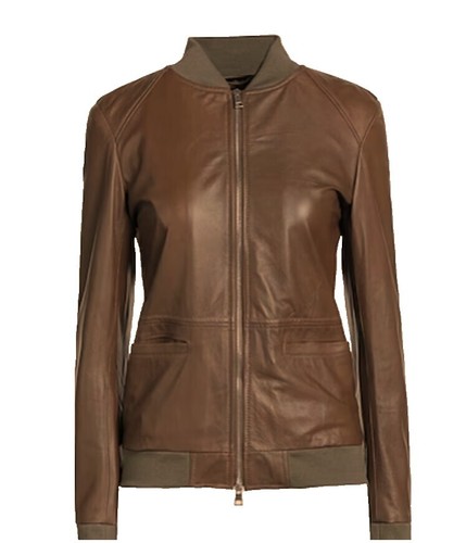 GIORGIO BRATO Size: S Organic Edition Leather Asymmetric Moto