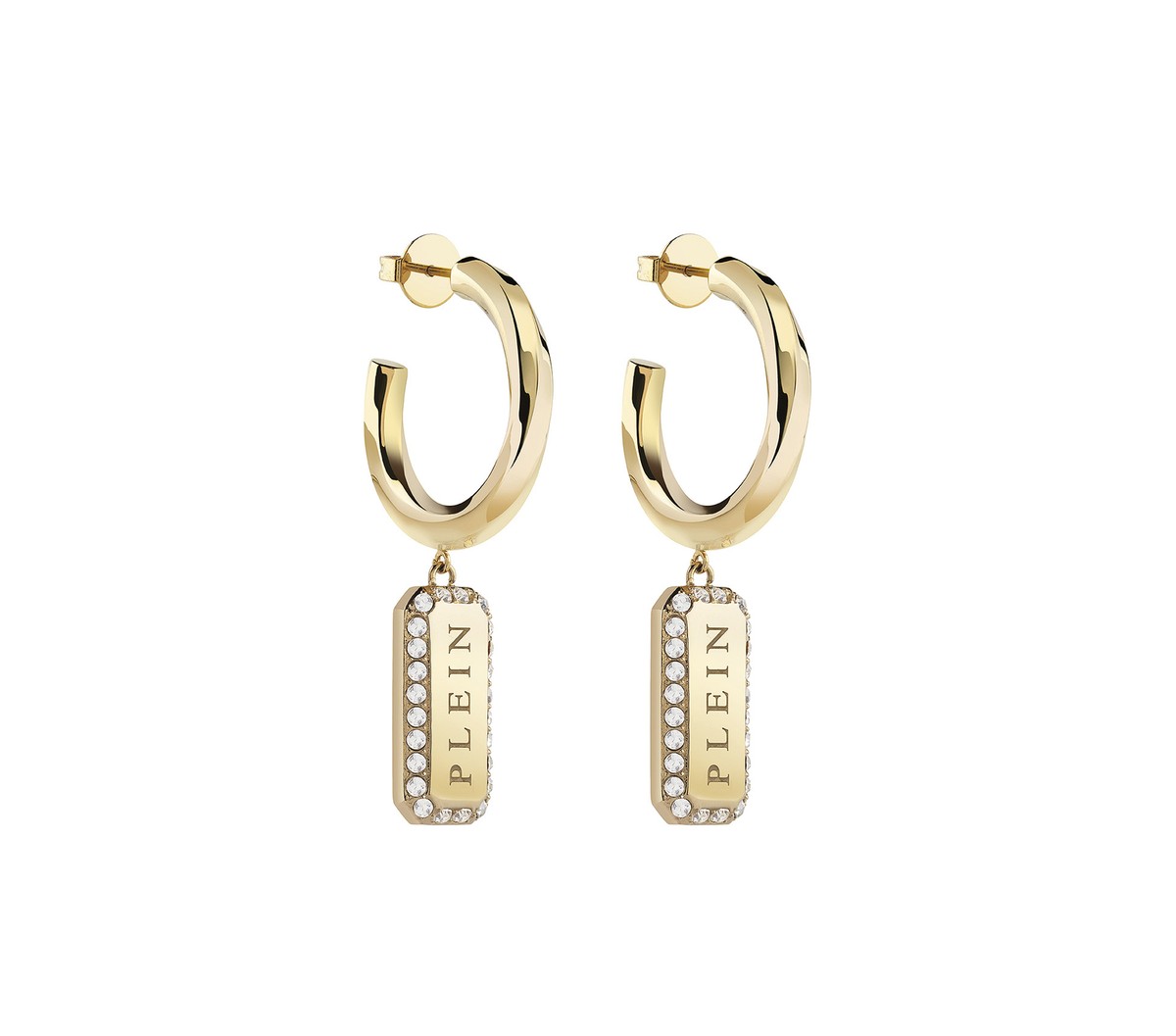 Philipp Plein The PLEIN CUFF - Orecchini A Cerchio Donna In Acciaio Inox - Design Elegante E Statement