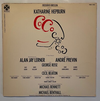 Paramount PMS-1002 COCO Katharine Hepburn Lerner Previn OBC 1970
