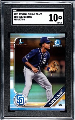2019 Bowman Draft CJ Abrams Refractor #BDC85 SGC 10 Gem Mint | eBay