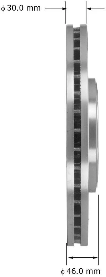 Rotor de freio a disco compatível com 2005-2014 Jaguar Vanden Plas, XJ8 S-Type XK BENDIX - Imagem 3 de 3