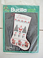 Bucilla Santa  Friends Stamped Cross Stitch Stocking Kit 82474 Christmas NEW
