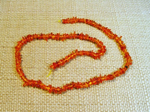 Beautiful 15" Strand of 3mm to 8mm Baltic Amber Chip Beads Lot# X29