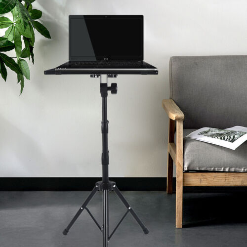 Mobile Projector Floor Tripod Stand Laptop Holder with Tray Adjustable Height