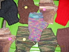 Hand Knitted Bright Hand Warmer Fingerless Gloves, sold for $7.00 each pair