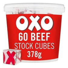 OXO Beef Stock Cubes Catering Flavour 60 Pcs Individual Foil Wrapped Pack 378g