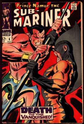 SUB-MARINER #6 5.5 // 2ND TIGER SHARK APPEARANCE MARVEL COMICS 1968