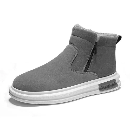 Herren Fell Innen Warm Outdoor Wandern Sport Heiß Winter Schnee Stiefeletten Schuhe - Bild 6 von 12