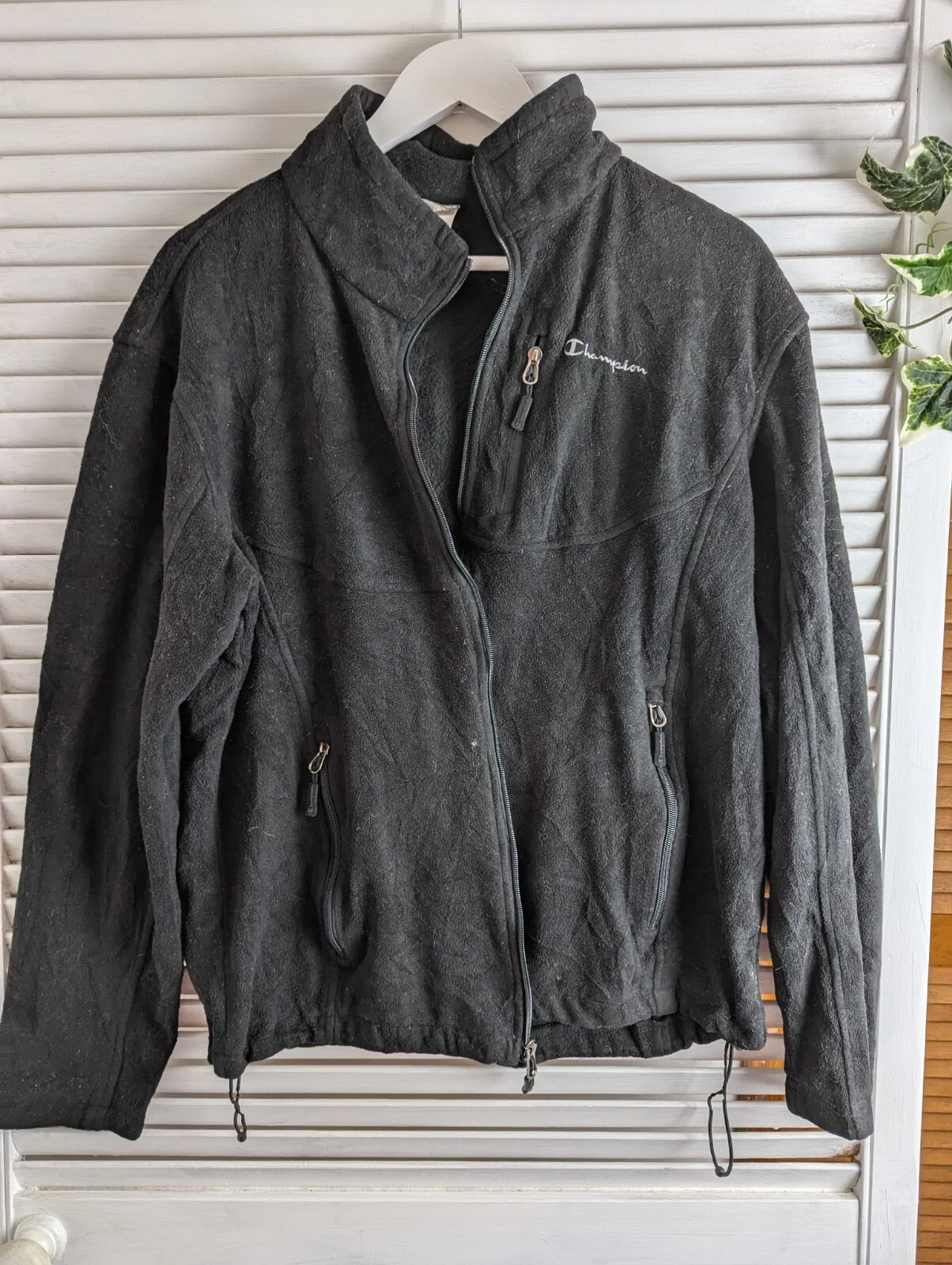 CHAMPION PERFORMANCE Mens Fleece Jacket Black sz Med