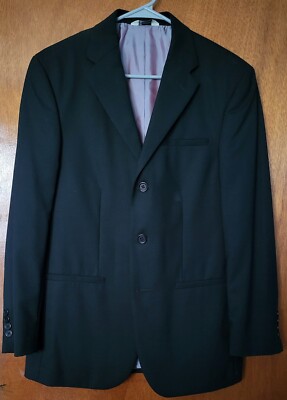 3 Button Front Wilke Rodriguez Blazer Suit Jacket Size 38S Black Mens 3 Button Blazer ...
