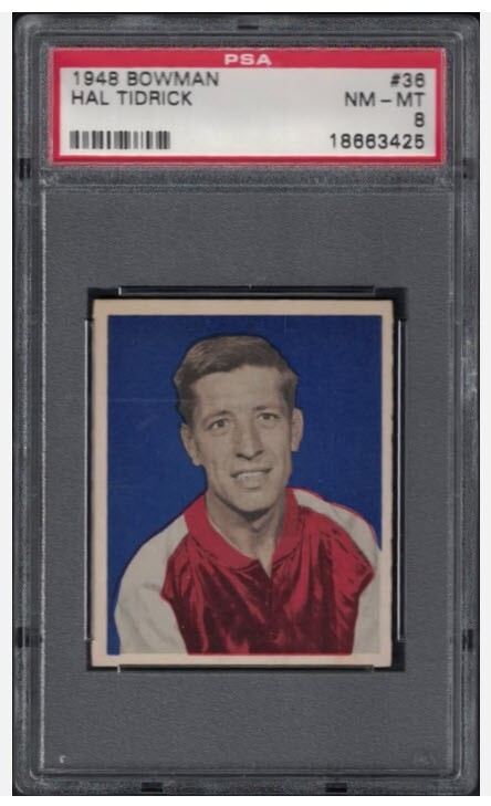1948 Bowman Hal Tidrick #36 PSA 8 NM MT Low Pop