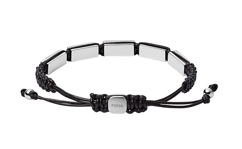 Fossil Men s Bracelet Leather Metal New