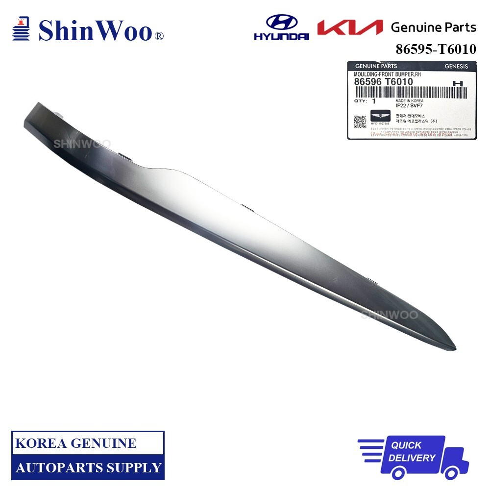Ri t o★ GENUINE Hyundai Kia MOULDING-FRONT BUMPER RH OEM 86596-T6010 | eBay
