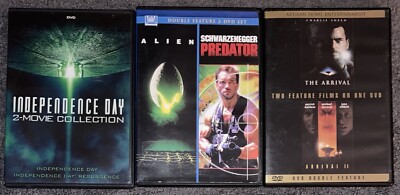 Alien/Predator/Independence Day/Arrival/II DVD Charlie Sheen Will Smith Arnold
