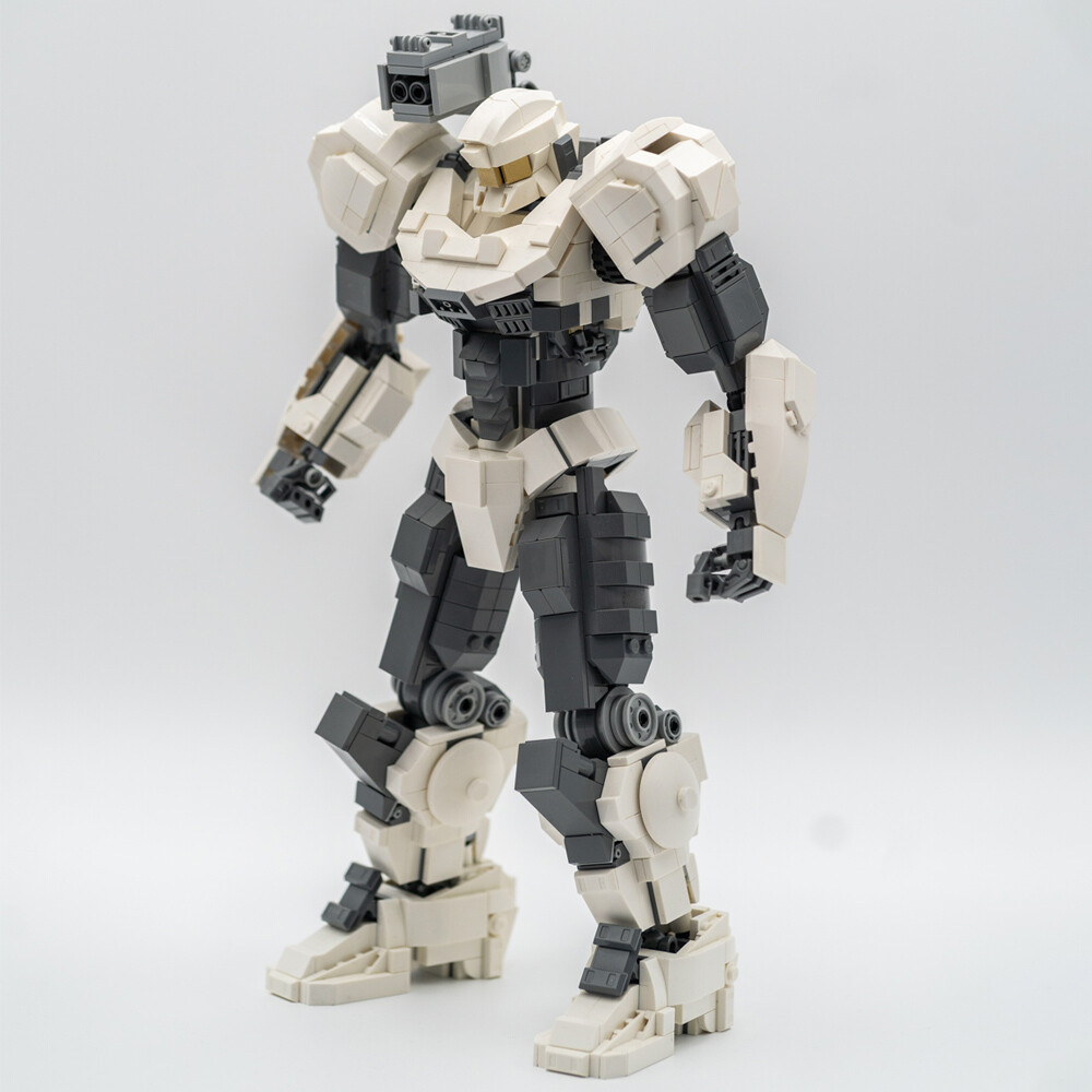 MOC-96964 White Mech Robot Jaeger Model 31,5 cm High MOC-96964 White Mech Robot Jaeger Model 31,5 cm High