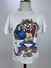 VTG 95 Looney Tunes Taz Pro Bowler All Over Print T-Shirt Sz Large Single Stitch