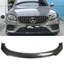 For Mercedes-Benz C200 C300 Front Bumper Lip Spoiler Splitter Carbon Fiber