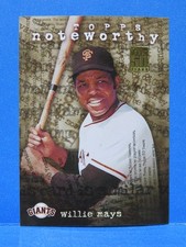 2001 Topps NOTEWORTHY Card #TN26, WILLIE MAYS, San Francisco Giants, High Grade