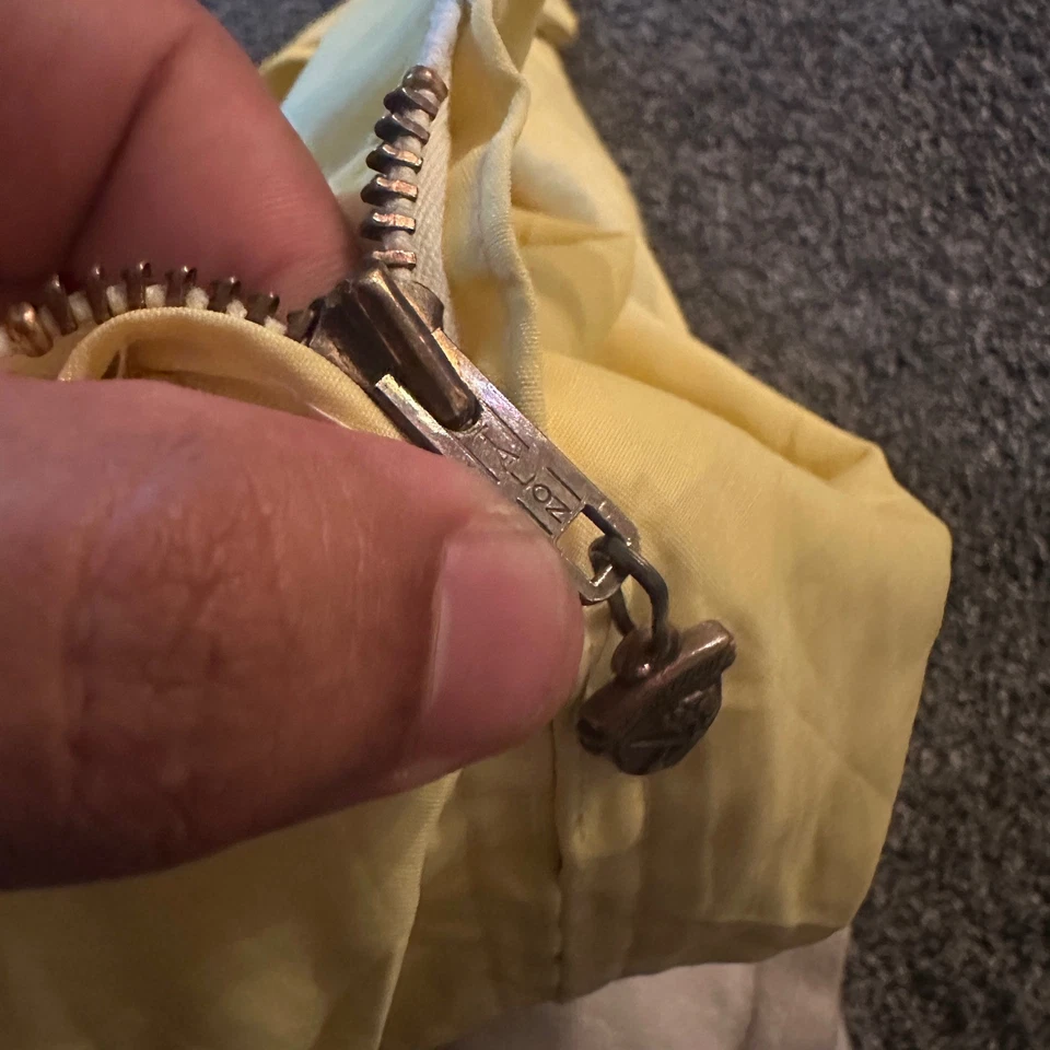 Chaqueta McGregor Drizzler De Colección Para Hombres 42 Amarilla Ligera Cremallera Frontal Informal Años 70 Foto 3 de 4