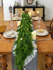 6FT Christmas Garland Cypress Garland Artificial Pine Garland Realistic for M...