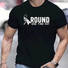 Men's Novelty Digital Printed T-shirt - Casual Round Neck, Short Sleeve, Breatha