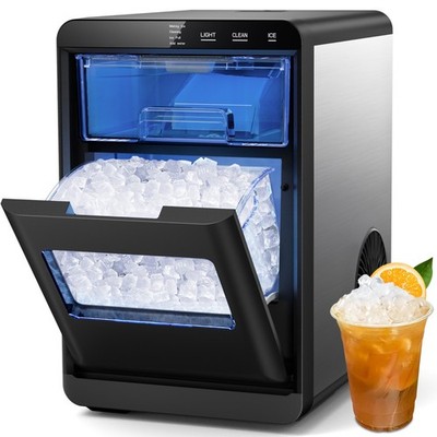 Snowyermine Nugget Ice Maker Countertop 44lbs per Day Chewable Pebble Nugget Ice