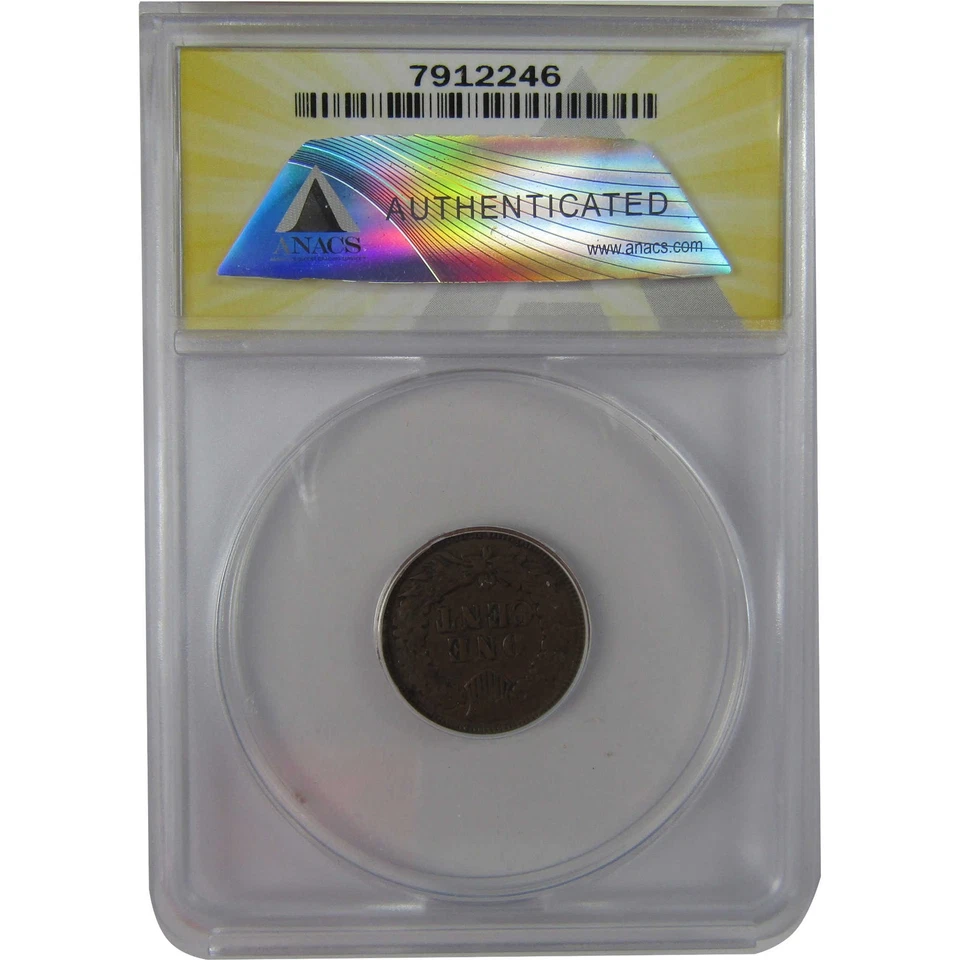 1872 Indian Head Cent VF 30 Details ANACS Penny 1c Coin SKU:CPC1186 - Image 2 of 4