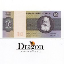 Brazil 10 Cruzeiros 2nd Edition; 1st Type ND 1970-1980 Best seller P# 193