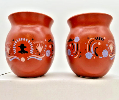 Don Julio Tequila Cantaritos Clay Cups (Set of 2) Blanco Anejo Reposado