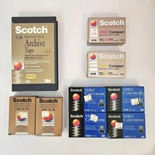 MIXED LOT of 9 Scotch VHS-C Camcorder Tapes TC-30 TC-20 T-120 Archive Tape NEW