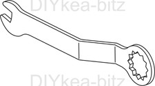 1 x 113453 IKEA Silver Bed Frame Wrench Tool (13mm) MALM BERGSHYTTAN, HEMFJALLET