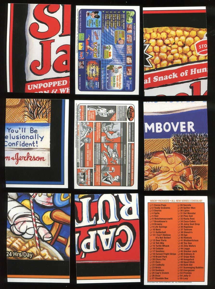2006 Topps Wacky Packages Series 3 (54 of 55) - Artist Signed x3
