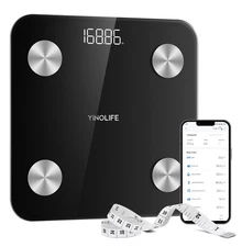 Digital Smart Bathroom Scale Body Weight BMI Body Fat Muscle 400lb App Enabled