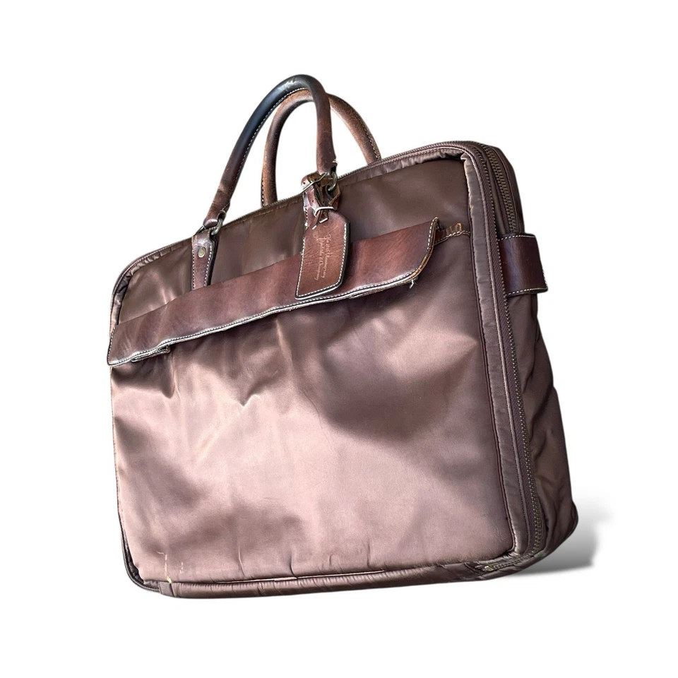 PORTER Yoshida & Co. Maletín 70 Aniversario Cuero Marrón Hecho en Japón De Colección Foto 3 de 4