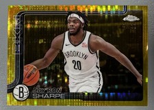 2025-26 Topps Chrome Day’Ron Sharpe Gold Pulsar Refractor 46/50 Nets