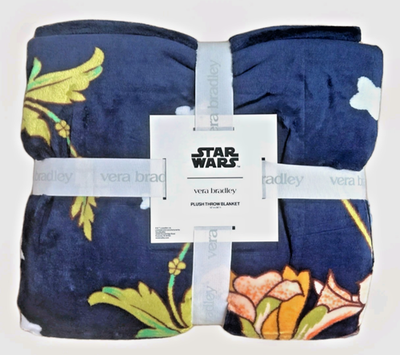 #ad Vera Bradley Plush Star Wars Throw Blanket in Power the Force Floral 50 quot;x 80quot; $86.40