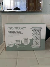 Momcozy DIY Larger Bottle Drying Rack 18 Bottle Capacity, Space Green White NEW