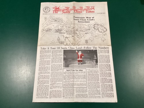 VINTAGE 1969 SANTA CLAUS LAND Times Zeitung INDIANA - Bild 1 von 14