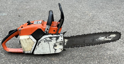 Stihl 045 AV Chainsaw 16" Bar & Chain Spares Or Repairs Vintage Needs Exhaust - Foto 13