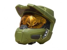    Halo Master Chief Costume Mask with Display Stand 2023 Microsoft Disguise