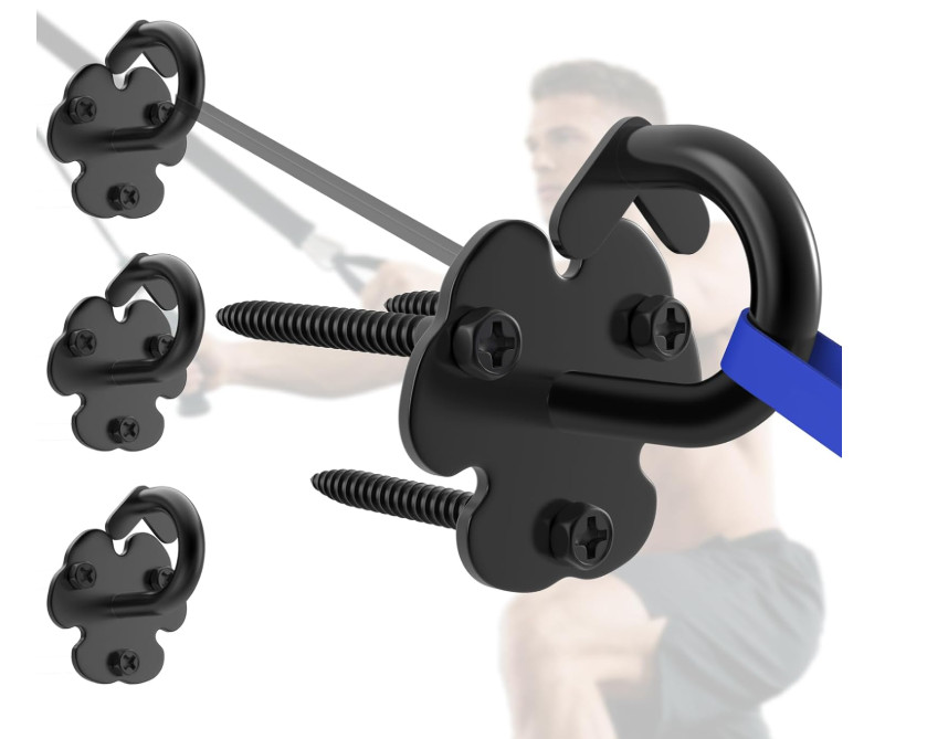 Resistance Band Wall Anchor Mount Hooks Home Gym Workout Anchor Bracket 3 Pack