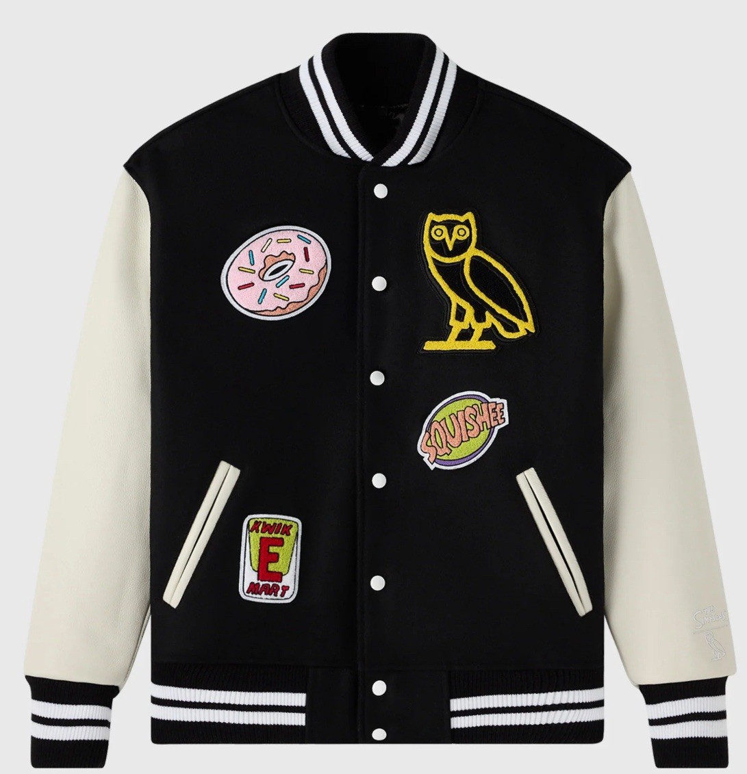 OVO Octobers Very Own Varsity The Simpsons Jacket Men's XXL | eBay