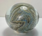 Vintage BK Paperweight Lead Crystal Grey/Blue Core Controlled Bubble. 24% PbO — photo 7