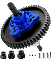 Metal 54T Spur Gear Pinion Set Slipper Clutch Eliminator 1/10 RC Navy Blue