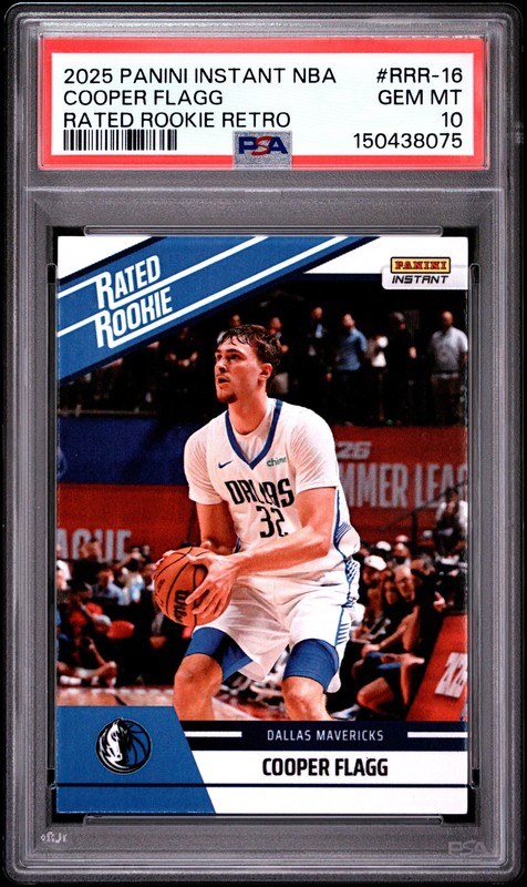 2025 PANINI INSTANT NBA RATED ROOKIE RETRO #RRR-16 COOPER FLAGG RC PSA 10